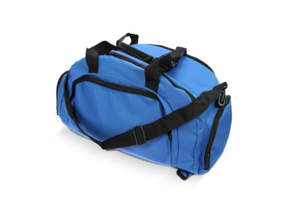 Sporttasche bedrucken lassen | Sporttasche / Rucksack Karo R-PET 27L  in blau