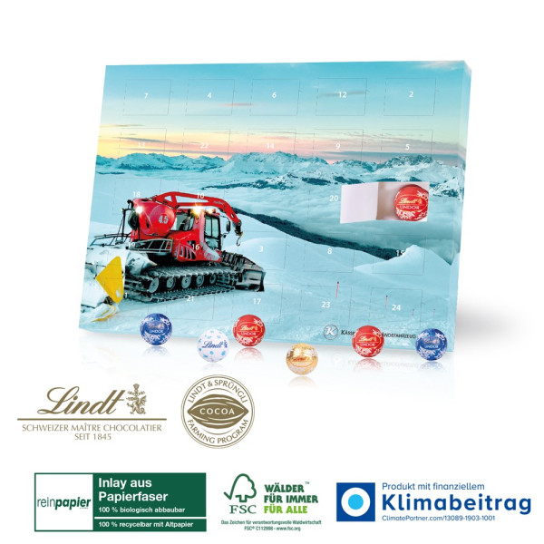 Werbeartikel Adventskalender: Tisch-Adventskalender Lindt „Gourmet Edition“ Organic 