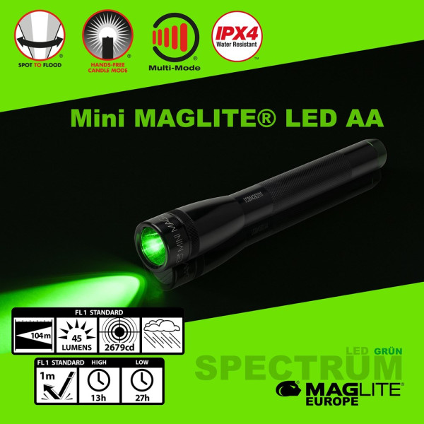 Werbeartikel Maglite®  Spectrum Series™  Mini Maglite® AA mit grüner LED  